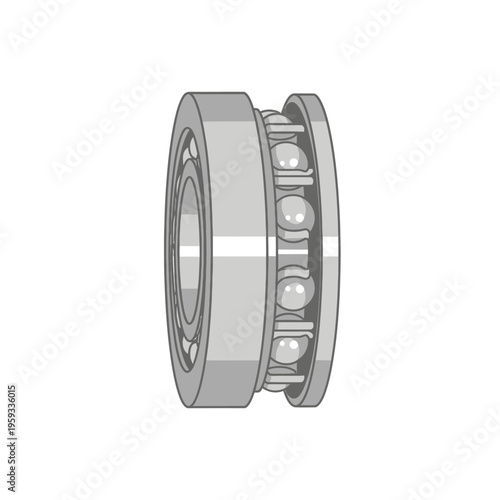 Ball Bearing Mechanical Component Illustration.