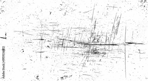 Distressed grunge texture with chaotic scratches and marks for overlay or background effects