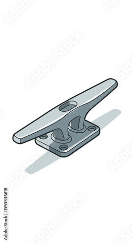 Metal Clamp with Handle and Base.