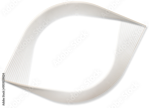 流れるようなゴールドラインが美しい有機的ウェーブフレーム背景・柔らかな曲線の高級デザイン