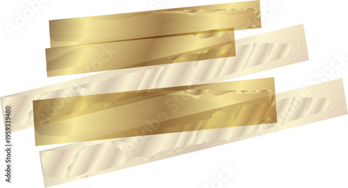 重なり合うゴールドのブラシストロークが印象的な抽象テクスチャ背景・高級感とアート性を兼ね備えたデザイン素材