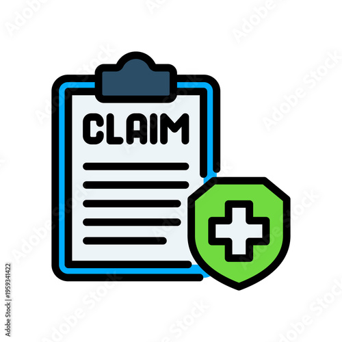 Insurance Claim lineal color icon