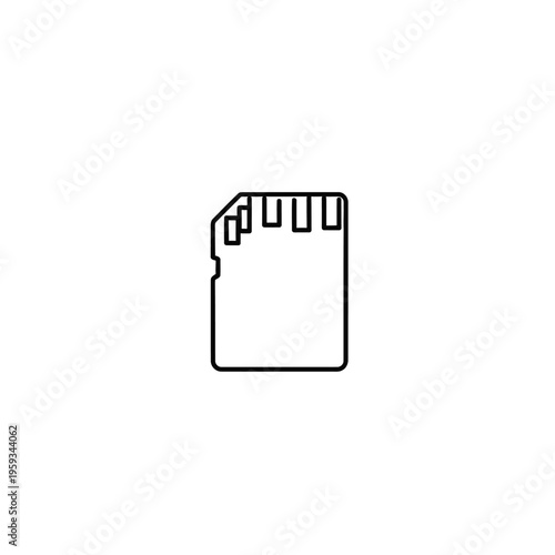 Close-up of a Micro SD Card With Detailed Textures and Notch Design