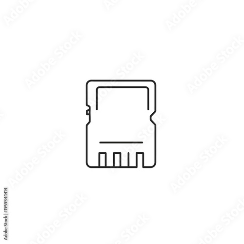 Close-up of an SD memory card for electronic data storage and transfer