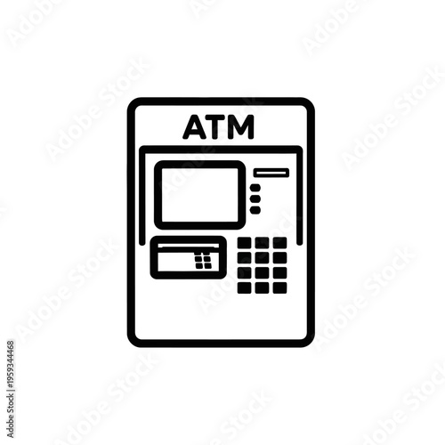 Close-Up of Automated Teller Machine (ATM) for Banking Transactions and Cash Withdrawals