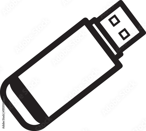 USB flash drive, thumb drive, memory stick, storage device isolated PNG with Transparent Background