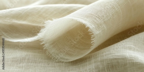 Elegant Abstract Natural Ivory Fabric Texture with Detailed Seamless Soft Woven Fine Design Elements
