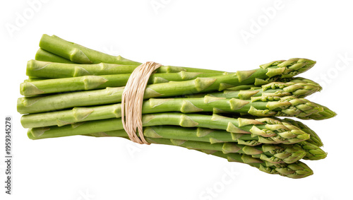 Tableau sur toile A fresh bundle of organic green asparagus spears tied with natural string, healt