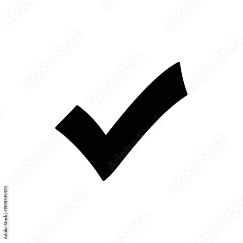 Close-Up View of a Checkmark Symbol Representing Approval and Success