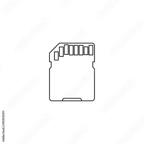 Close-Up View of a MicroSD Card with Illustrative Detailing for Storage Devices