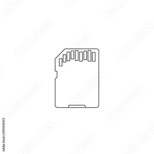 Close-up View of a Memory Card with Detailed Circuitry and Connectors