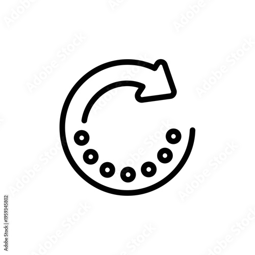 Creative Clock Icon with Circular Arrow Signifying Time Management and Efficiency
