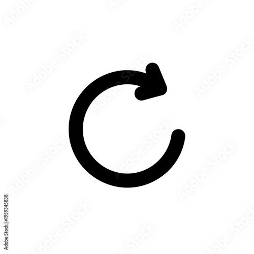 Creative Illustration of a Circular Arrow Symbol for Restart or Refresh Concept