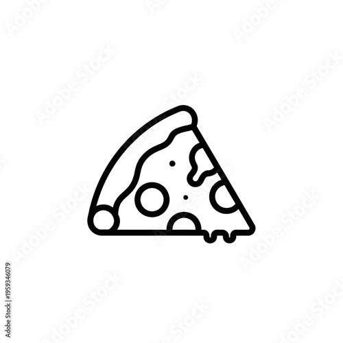 Delicious Cheese Pizza Slice with Melty Toppings on a White Background