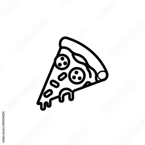 Delicious Slice of Classic Pepperoni Pizza with Melting Cheese and Crispy Crust