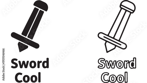 Sword icon with transparent background