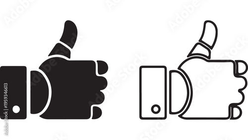 Thumbs up icon with transparent background