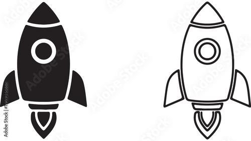 Rocket icon with transparent background