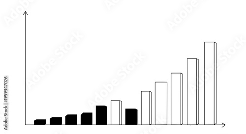 Vector business graph chart with bars