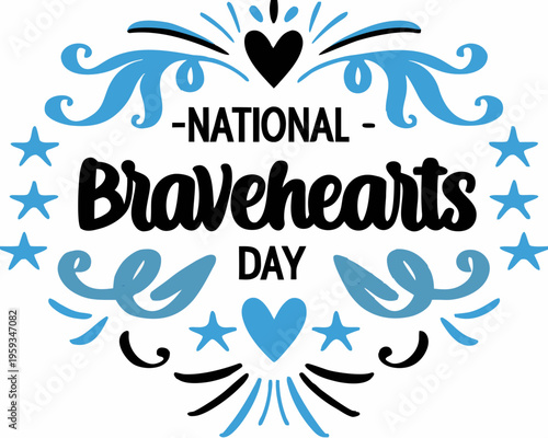 Courage and Heroism Concept Vector, Celebrate National Bravehearts Day