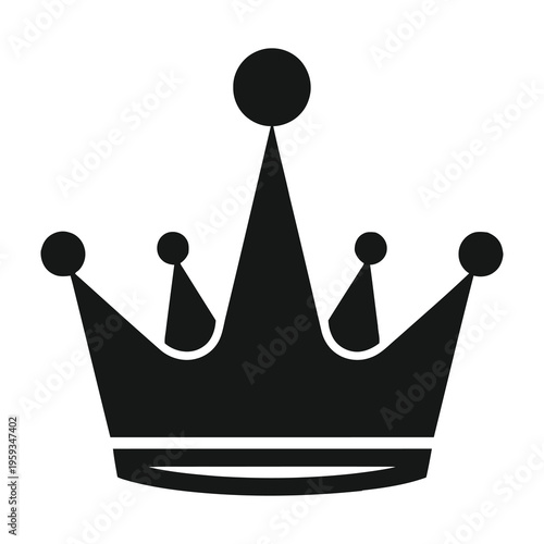 Black crown icon royal symbol