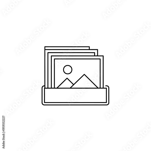 Elegant Minimalist Photo Storage Box with Digital Content Organization