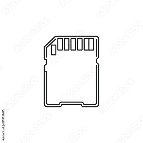 Empty SD Memory Card Used in Digital Devices for Data Storage