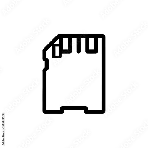 High-Resolution MicroSD Card Icon Representation for Digital Storage Solutions