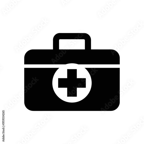 Medical First Aid Kit Icon for Healthcare and Emergency Supplies