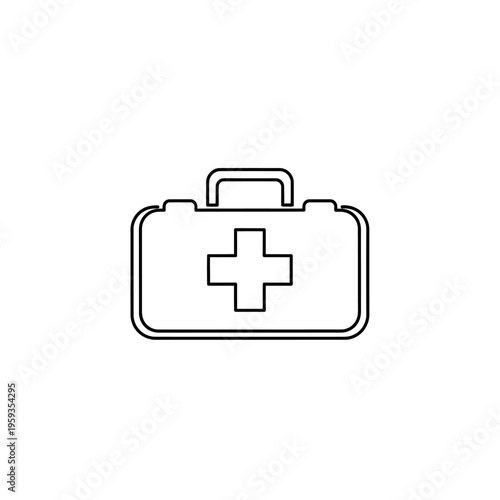 Medical First Aid Kit with Cross Symbol for Emergency and Healthcare Use