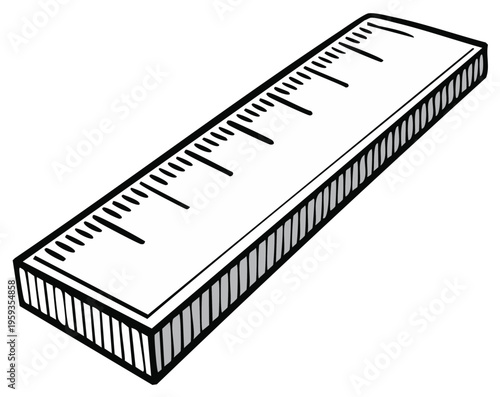 Illustration of a Simple Drawn Ruler