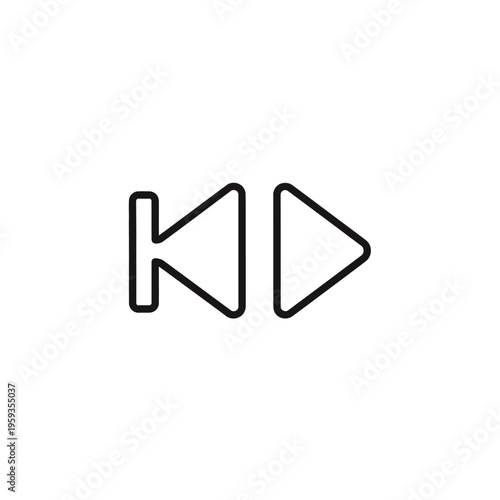 Free Download Minimalist Abstract Play Button Icon Design for Digital Media - GFXLoad