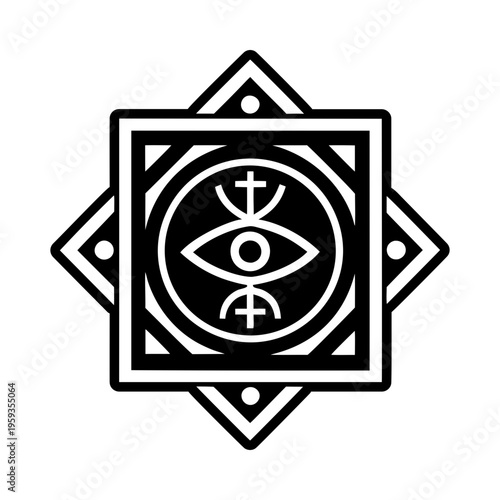 Glyph symbol icon depicting a mystic eye