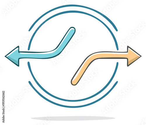 Circular Arrows Symbolizing Exchange and Process