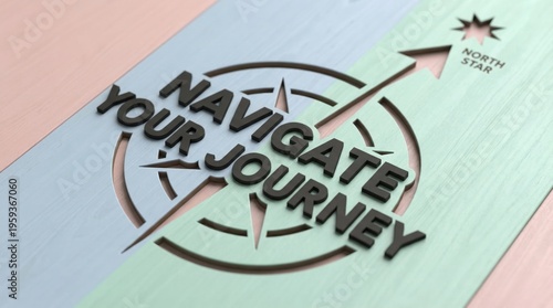 Navigate Your Journey: Compass Typography Design