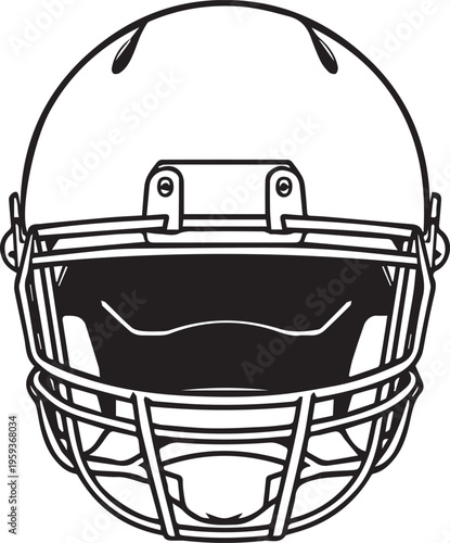 An American football helmet design, it showcases the detailed contours and protective features of the sport gear.
