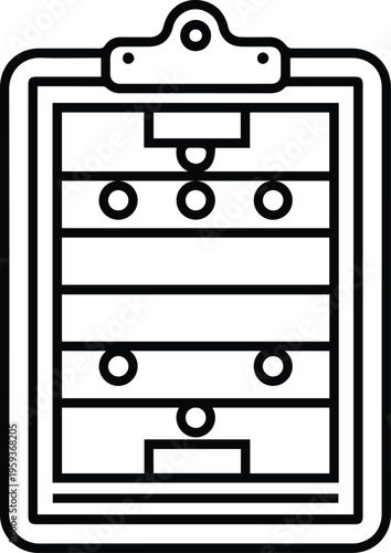 Tactical Soccer Clipboard Depicting Strategic Plays and Formations. 