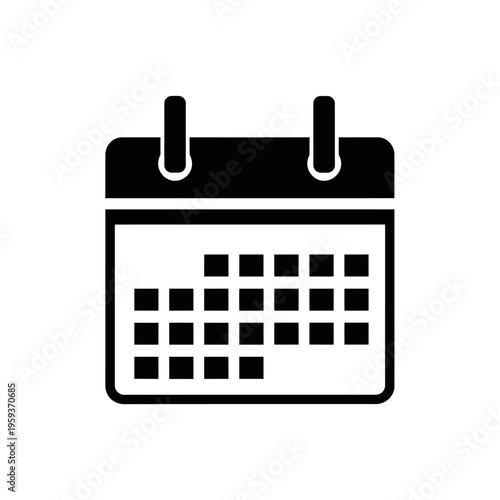 Minimalist Calendar Icon for Digital Schedules and Planning