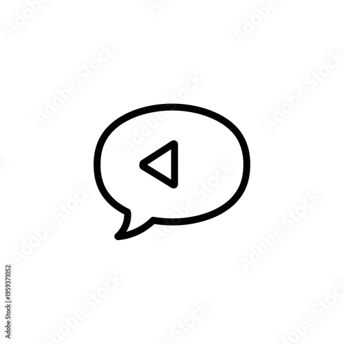 Minimalist Chat Bubble Icon for Communication and Messaging Apps