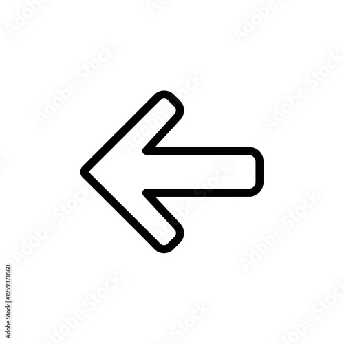 Minimalist Directional Arrow Sign Pointing Left for Clarity and Guidance