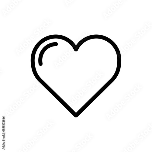 Minimalist Illustration of a Heart Symbol for Love and Compassion Concepts