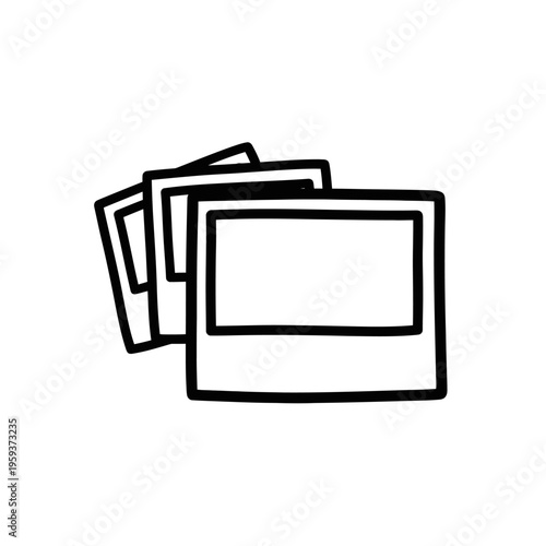Minimalist Illustration of Multiple Photo Frames for Creative Display Design