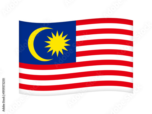 	マレーシアの国旗のイラスト素材3
