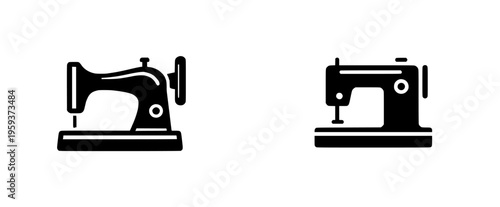 Elegant Silhouette of a Sewing Machine - Timeless Symbol of Craftsmanship and Style