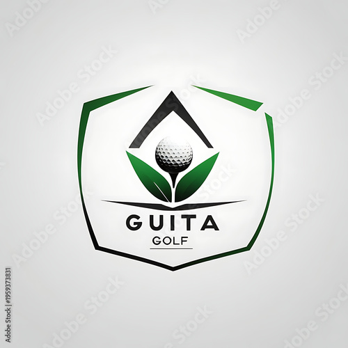 MASTERS championship golf tournament logo with prestigious sporting elegance
