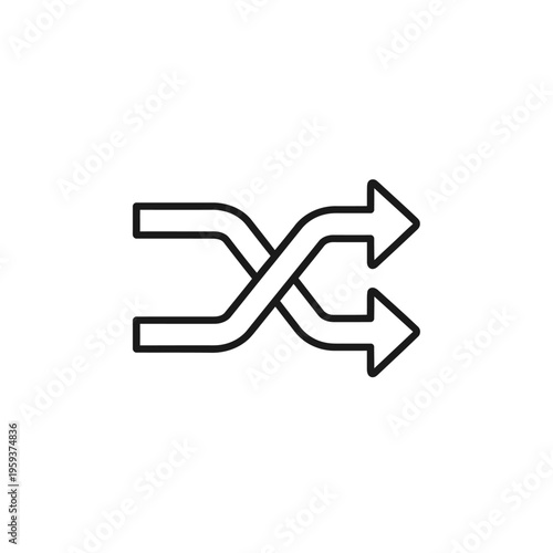 Minimalist Line Art of Directional Arrows Indicating Movement and Transition