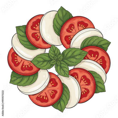 Caprese Salad Wreath