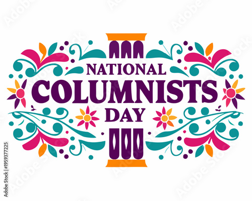 Journalist and Writing Concept Vector, Celebrate National Columnists’ Day