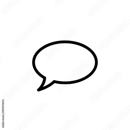 Minimalist Speech Bubble Illustration for Creative Design or Communication Themes