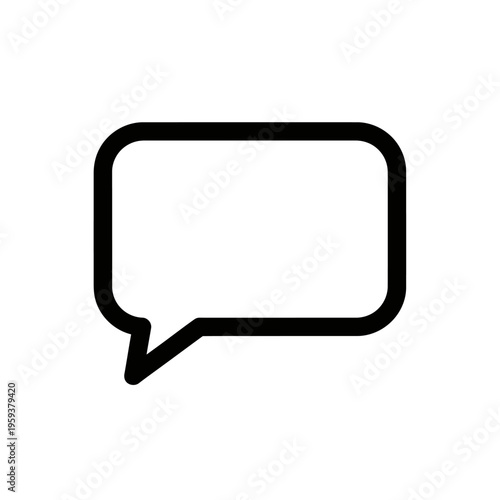Minimalistic Speech Bubble Icon for Communication and Messaging Illustration